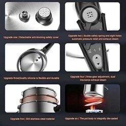 304 Stainless Steel Pressure Cooker, Household Multifunctional Large Capacity, Gas Stove, Induction Cooker, General Purpose Explosion-proof Pressure Cooker Large Capacity (Size : 6L) -Wilton Shop 51gn263BdkS