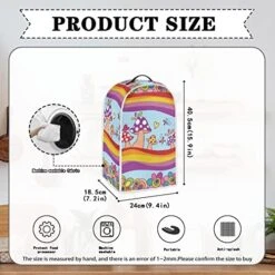 Annejudy Colorful Hippie Mushroom Blender Cover Dust Cover,Stand Mixer Or Coffee Maker Appliance Cover Dust Proof Mixer Accessories Food Processor Juice Cover Washable -Wilton Shop 51gniNd5IyL