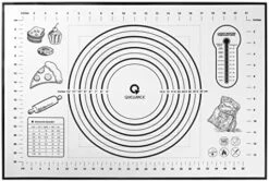 Silicone Pastry Mat For Baking, Baking Mat For Rolling Dough Non Slip Extra Large, Fondant Mat With Measurement, Kitchen Counter Mat For Pie Crust, Pizza And Cookies, Oven Liner Mat,16" X 24", Red -Wilton Shop 51gxLqPYLFL. AC