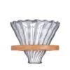 Glass Coffee Dripper/Filter - Glass Pour Over Coffee Cone With Bamboo Stand, Drip Coffee Maker Funnel Accessories For Home Or Office, 1-4 Cups -Wilton Shop 51gy2dicL5L