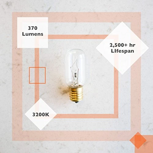40 Watt Microwave Bulb GE WB36x10003 Incandescent - Warm White Microwave Light - Fits Most GE And Whirlpool Ovens - E17 Intermediate Base Bulb - 40 Watt 130 Volt Appliance Bulb - Pack Of 3 Bulbs 6 40 Watt Microwave Bulb GE WB36x10003 Incandescent - Warm White Microwave Light - Fits Most GE And Whirlpool Ovens - E17 Intermediate Base Bulb - 40 Watt 130 Volt Appliance Bulb - Pack Of 3 Bulbs - Image 4