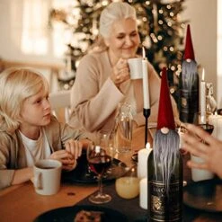 6pcs Christmas Wine Bottle Topper Covers Gnome Hat Wine Bottle Decorations Christmas Party Favors Supplies Gifts (red) -Wilton Shop 51h6Wqe5O1L