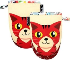 Mini Oven Mitts,2pk - Silicone Little Kitchen Gloves, Heat Resistant With Non-Slip Grip And Soft Quilted Cotton Lining For Safe Backing Cooking Barbecue (Green, 2) -Wilton Shop 51hB6TrsflL. AC