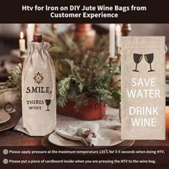12 Pcs Burlap Wine Bags And 12 Pcs Gift Tags, Reusable Wine Gift Bags With Drawstrings, Jute Wine Bags, Wine Bottle Covers, Wine Bottle Bags For Party, Wedding, Birthday, Blind Tastings, Travel, Christmas, Home Storage -Wilton Shop 51hFanga6NL
