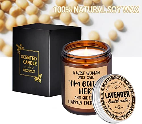 Avender Scented Candles - Retirement Gifts For Women 2023, Retired Coworker Leaving Gifts For Women, Funny Going Away Gift For Coworker, Friends, Gag Farewell Gifts For Women, Teacher, Her, Female 4 Avender Scented Candles - Retirement Gifts For Women 2023, Retired Coworker Leaving Gifts For Women, Funny Going Away Gift For Coworker, Friends, Gag Farewell Gifts For Women, Teacher, Her, Female - Image 2
