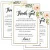 Floral Wedding Thank You Place Setting Cards, Wedding Favors For Guests, Print To Add To Your Table Centerpieces And Wedding Decorations, Wedding Table Decorations, 4 X 6 Inch, Pack Of 50 -Wilton Shop 51hbsNR8gOL