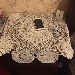 100% Cotton Handmade Crochet Round Tablecloth Doilies Lace Table Covers,Beige, 35 Inch 16 100% Cotton Handmade Crochet Round Tablecloth Doilies Lace Table Covers,Beige, 35 Inch -Wilton Shop 51hgjOrs3cL