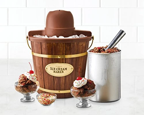ICMW400BUN Wood Bucket Ice Cream Maker Sample Pack, 4-Qt, Brown 4 ICMW400BUN Wood Bucket Ice Cream Maker Sample Pack, 4-Qt, Brown - Image 2