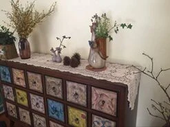 Handmade Crochet Lace Table Cloth Doilies Doily,Rectangle,16 X 24 Inch,Beige -Wilton Shop 51hplsZi9WL