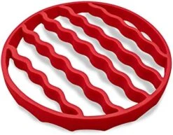 Silicone Cooker Rack For Instant Pot 5,6,8 Qt, Roasting Rack For Baking Cooking Steaming, Crock Pot Air Fryer Pressure Cooker Rack (Oval,Red,2Set) -Wilton Shop 51hu Oy4rZL. AC