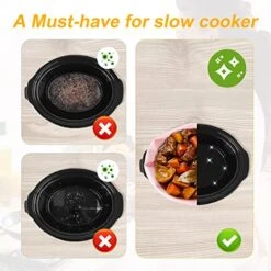Silicone Slow Cooker Liner 6-8 Quart Compatible With Crockpot, Reusable Heat Resistant 6-8 Quart Slow Cooker Silicone Liner Slow Cooker Liner Bag For Crockpot Oval Or Round Pots (Pink) -Wilton Shop 51i0oW29SkL