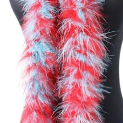 KEIOMI Feather Epaulet Craft Soft Decoration Color Matching Fluffy Wedding Birthday Dance Mardi Foradult (Color : Wine Red+Blue) -Wilton Shop 51i35vBc55L