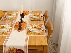 Printed Fall Table Runner, Thanksgiving Harvest Party Collection - Wrinkle Free 14 X 108 Inch Rectangle Tabletop For Kitchen Dining Tabletop Decoration Parties Weddings 14 Printed Fall Table Runner, Thanksgiving Harvest Party Collection - Wrinkle Free 14 X 108 Inch Rectangle Tabletop For Kitchen Dining Tabletop Decoration Parties Weddings -Wilton Shop 51i43KjWuIL