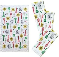 Kitchen Designers Set Of 4 Soft Cotton Dish Towels, 15 In X 25 In, Love Life -Wilton Shop 51iB1EU0cTS. AC