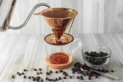 IBOU - Copper Coated Pour Over Coffee Dripper - Paperless Filter - Reusable & Ecofriendly - Honeycomb Design Dripper - Coffee Brewer - Chemex - Bodum - Carafe Compatible 8 IBOU - Copper Coated Pour Over Coffee Dripper - Paperless Filter - Reusable & Ecofriendly - Honeycomb Design Dripper - Coffee Brewer - Chemex - Bodum - Carafe Compatible -Wilton Shop 51iCUNc9jEL