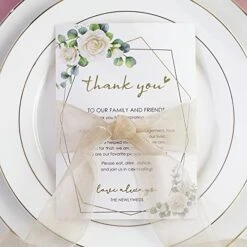 Wedding Thank You Place Setting Cards, 50 Pieces Place Cards For Table Setting, Table Place Cards For Wedding Favors, Receptions, Dinner Parties, Events And Celebrations (4 X 6 In, Floral) 20 Wedding Thank You Place Setting Cards, 50 Pieces Place Cards For Table Setting, Table Place Cards For Wedding Favors, Receptions, Dinner Parties, Events And Celebrations (4 X 6 In, Floral) -Wilton Shop 51iCh7oxiDL