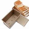 Pullman Loaf Pan With Lid Non-Stick Toast Pan Box Mold For Baking Bread Bakeware Bread Toast Mold Aluminum Alloy, Toast Bread Box Mold Pan Bread Baking Pan (Gold) -Wilton Shop 51iEvHSLAKL