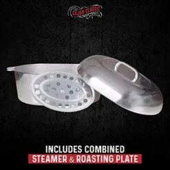 Cajun Cookware Aluminum Roaster Pan With Lid - 15-inch Roasting Pot - Easy To Clean Oval Cookware -Wilton Shop 51iIByiQwbL
