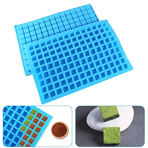 Silicone Candy Molds, 2 Pack 126-Cavity Mini Square Chocolate Molds For Gummy Jelly Truffles Pralines Caramels, Ice Cube Tray Molds 4 Silicone Candy Molds, 2 Pack 126-Cavity Mini Square Chocolate Molds For Gummy Jelly Truffles Pralines Caramels, Ice Cube Tray Molds - Image 2