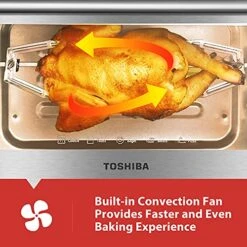 AC25CEW-SS Digital Toaster Oven + Toshiba EM131A5C-SS Microwave Oven With Smart Sensor -Wilton Shop 51idL5KLnsS
