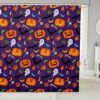 Pumpkin Lantern Bathroom Shower Curtain Sets Black Bats Halloween Decoration,Gothic Spooky Ghost Fabric Shower Curtain For Kids Toddlers,Cartoon Candle Candy Shower Curtain 72" Wx84 L -Wilton Shop 51ifbDr5tFL