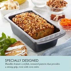 Everyday Non-Stick Loaf Pan. Perfect For Making Breads, Meatloaf, Casseroles, Brownies, And More Gray -Wilton Shop 51iqpfVwuzL