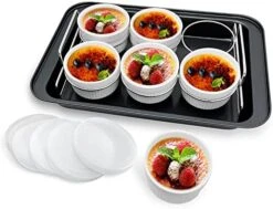 Ramekins Set With 6 Silicone Lids, Mothers Day Gifts Creme Brulee Making Set,304 Stainless Steel Lifting Rack And 10" X 14.6" Bottom Baking Pan, Set Of 6 Porcelain Ramekins, Oven Safe Covered Bowls & Soufflé Ramiken 13 Ramekins Set With 6 Silicone Lids, Mothers Day Gifts Creme Brulee Making Set,304 Stainless Steel Lifting Rack And 10" X 14.6" Bottom Baking Pan, Set Of 6 Porcelain Ramekins, Oven Safe Covered Bowls & Soufflé Ramiken -Wilton Shop 51ir8vdl4hL. AC