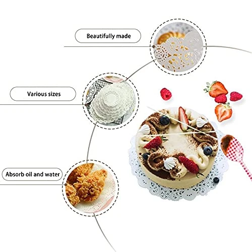 4 Inch Round Paper Doilies/Lace Paper Placemats/Disposable Greaseproof Doilies,White,Pack Of 100 3 4 Inch Round Paper Doilies/Lace Paper Placemats/Disposable Greaseproof Doilies,White,Pack Of 100