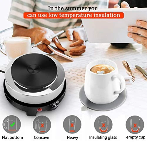 Hot Plate Electric Stove, Portable 500W Electric Mini Stove Hot Plate Multifunction Home Heater Portable Single Burner For Milk Water Coffee Heating (US Plug 110V) 6 Hot Plate Electric Stove, Portable 500W Electric Mini Stove Hot Plate Multifunction Home Heater Portable Single Burner For Milk Water Coffee Heating (US Plug 110V) - Image 4