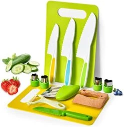 Kids Knives For Real Cooking, 13 Pieces Wooden Kids Kitchen Knife Set Include 4 Serrated Edges Plastic Toddler Knife,Crinkle Cutter, Y Peeler,Cutting Boards And Wood Toddler Safe Knife 15 Kids Knives For Real Cooking, 13 Pieces Wooden Kids Kitchen Knife Set Include 4 Serrated Edges Plastic Toddler Knife,Crinkle Cutter, Y Peeler,Cutting Boards And Wood Toddler Safe Knife -Wilton Shop 51jA1EzUkfL. AC
