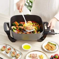 GXBPY Electric Hot Pot Pot Multi-function Electric Pot Electric Pot Household Electric Frying Pan Large Capacity Electric Frying Pan -Wilton Shop 51jCwrF4bxL