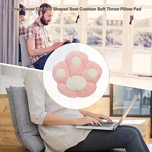 Cute Seat Cushion,Seat Pad,Cat Paw Cushion,Cat Paw Shape Lazy Sofa Office Chair Cushion, Kawaii Plush Floor Mat Seat Cushions For Dining Room Chairs (Pink, 24×28×3.9in) 7 Cute Seat Cushion,Seat Pad,Cat Paw Cushion,Cat Paw Shape Lazy Sofa Office Chair Cushion, Kawaii Plush Floor Mat Seat Cushions For Dining Room Chairs (Pink, 24×28×3.9in) - Image 5
