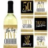 6 Premium 50th Birthday Wine Bottle Labels Or Stickers Present, Bday Gifts For Her, Fifty Never Looked So Good, Funny Fifty Black & Gold Party Decorations Supplies For Friend, Wife, Girl, Mom 1 6 Premium 50th Birthday Wine Bottle Labels Or Stickers Present, Bday Gifts For Her, Fifty Never Looked So Good, Funny Fifty Black & Gold Party Decorations Supplies For Friend, Wife, Girl, Mom -Wilton Shop 51jlf0NL8qL