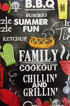 Chillin' And Grillin' Cookout BBQ Vinyl Flannel Back Tablecloth (60" Round) -Wilton Shop 51k2yjMl qL. AC 2