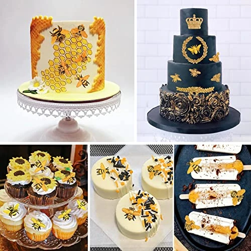 Rain Bee Mold Silicone, Bumble Bee Theme Mold Mini Crown Garland Fondant Mold For Baby Shower Birthday Cake Cupcake Decoration 4 Rain Bee Mold Silicone, Bumble Bee Theme Mold Mini Crown Garland Fondant Mold For Baby Shower Birthday Cake Cupcake Decoration - Image 2