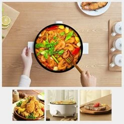 3L Electric Hot Pot, Multifunctional Electric Pot, Portable Ramen Cooker, MultiFunctional Kitchen Cooker With Tempered Glass Lid, Power Regulable, For Noodles, Stirfry, Hot Pot With Family -Wilton Shop 51k4o3Lhw9L