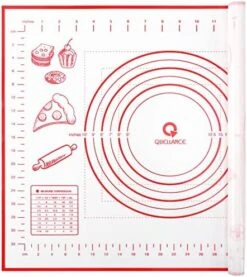Silicone Pastry Mat For Baking, Baking Mat For Rolling Dough Non Slip Extra Large, Fondant Mat With Measurement, Kitchen Counter Mat For Pie Crust, Pizza And Cookies, Oven Liner Mat,16" X 24", Red -Wilton Shop 51k8 EQT2L. AC