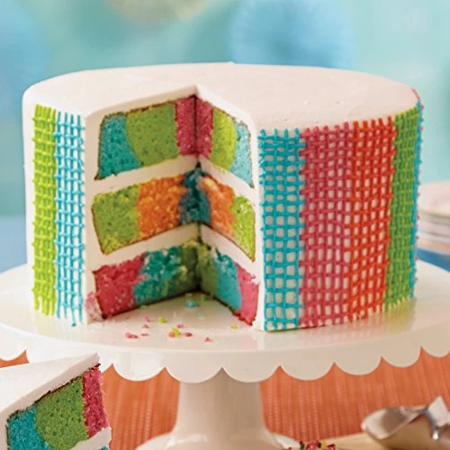 Wilton How To Make A Checkerboard Cake Decorating Set, 7-Piece - With Round Cake Pans, Decorating Tool, Icing Smoother, 3 Icing Combs And Spatula 6 Wilton How To Make A Checkerboard Cake Decorating Set, 7-Piece - With Round Cake Pans, Decorating Tool, Icing Smoother, 3 Icing Combs And Spatula - Image 4