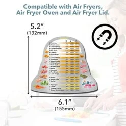 Air Fryer Magnetic Cheat Sheet Set, Instapot Air Fryer Accessories Cooking Times Chart, Instant Pot Air Frying Lid Quick Reference Guide Magnets (Grey) 6 Air Fryer Magnetic Cheat Sheet Set, Instapot Air Fryer Accessories Cooking Times Chart, Instant Pot Air Frying Lid Quick Reference Guide Magnets (Grey) -Wilton Shop 51kKp6AXmoL