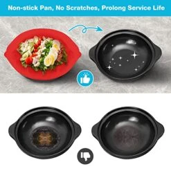 2 Pack Silicone Slow Cooker Liners Fits For 7-8 QT Crockpot, Reusable Silicone Slow Cooker Liners, Safe Silicone Crockpot Liners (Blue 1pc + Red 1pc) -Wilton Shop 51kTKgBxAxL