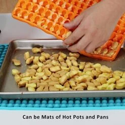 Silicone Dog And Cat Treat Molds,(2 Pack) Non-Stick Food Grade Silicone Molds For Chocolate, Candy,Cookies,Biscuit, Jelly, Ice Cube, Hademade Dog Treat Molds(Bones And Fishes 2 Pack) -Wilton Shop 51kUabrhkRL