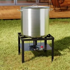 Krollen Industrial 100 Qt. Aluminum Outdoor Seafood Boiler / Steamer Kit - 110,000 BTU -Wilton Shop 51ke6lutGbL