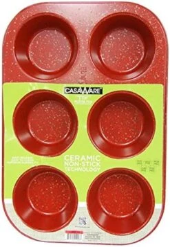 Toaster Oven 6 Cup Muffin Pan NonStick Ceramic Coated (Blue Granite) -Wilton Shop 51kgoRe LL. AC