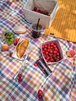 Waterproof Fabric Tablecloths Rectangle 52 X 70, Wrinkle And Stain Resistant Polyester Plaid Table Cloths For Party,Kitchen Dining Table Cover For Spring And Summer,Purple -Wilton Shop 51kkZ263JIL