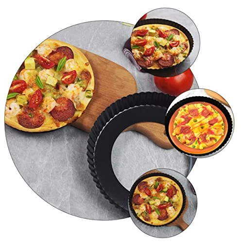 2 Pcs Pizza Plate Cookie Oven Cupcake Baking Pan Cookie Pie Baking Pan Pizza Baking Dish Cake Pan With Removable Bottom Pizza DIY Convenient Baking Tray Novel Cake 4 2 Pcs Pizza Plate Cookie Oven Cupcake Baking Pan Cookie Pie Baking Pan Pizza Baking Dish Cake Pan With Removable Bottom Pizza DIY Convenient Baking Tray Novel Cake - Image 2