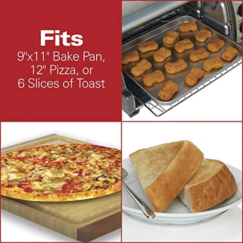 Hamilton Beach Countertop Toaster Oven, Easy Reach With Roll-Top Door, 6-Slice, Convection (31123D), Silver 7 Hamilton Beach Countertop Toaster Oven, Easy Reach With Roll-Top Door, 6-Slice, Convection (31123D), Silver - Image 5