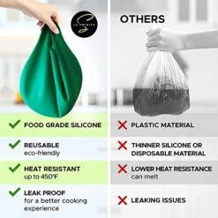 2 Pack Silicone Crock Pot Liner | Reusable Silicone Slow Cooker Divider Liner | Leakproof & Easy Clean Bags For Oval Or Round 6-8 Quarts Pot -Wilton Shop 51ksDiSSljL