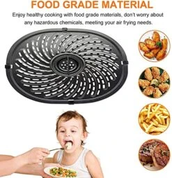 Air Fryer Grill Pan For Power XL Gowise 7QT Air Fryers,Nonstick Coating Crisper Plate,Air Fryer Replacement Parts,Air Fryer Rack,Air Fryer Accessories,Enamel Coating,Non-stick,Dishwasher Safe 18 Air Fryer Grill Pan For Power XL Gowise 7QT Air Fryers,Nonstick Coating Crisper Plate,Air Fryer Replacement Parts,Air Fryer Rack,Air Fryer Accessories,Enamel Coating,Non-stick,Dishwasher Safe -Wilton Shop 51kvkkoTUAL