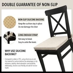 Chair Pads With Ties For Dining Room Chairs Set Of 4 High Density Foam Padded Cushion Non Slip U Shaped Kitchen Chair Seat Cushions 16x16.5 Inch White Beige 19 Chair Pads With Ties For Dining Room Chairs Set Of 4 High Density Foam Padded Cushion Non Slip U Shaped Kitchen Chair Seat Cushions 16x16.5 Inch White Beige -Wilton Shop 51l2zET5pNL