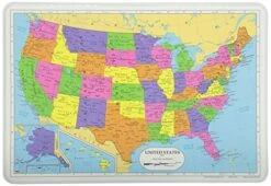 Educational Placemat Sets; USA, World, Europe, Asia, Africa, South America, Central America, Canada Maps [Set Of 8] -Wilton Shop 51l43CR0nqL